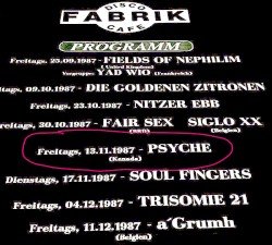 Live at Fabrik, Coesfeld 1987 Cover